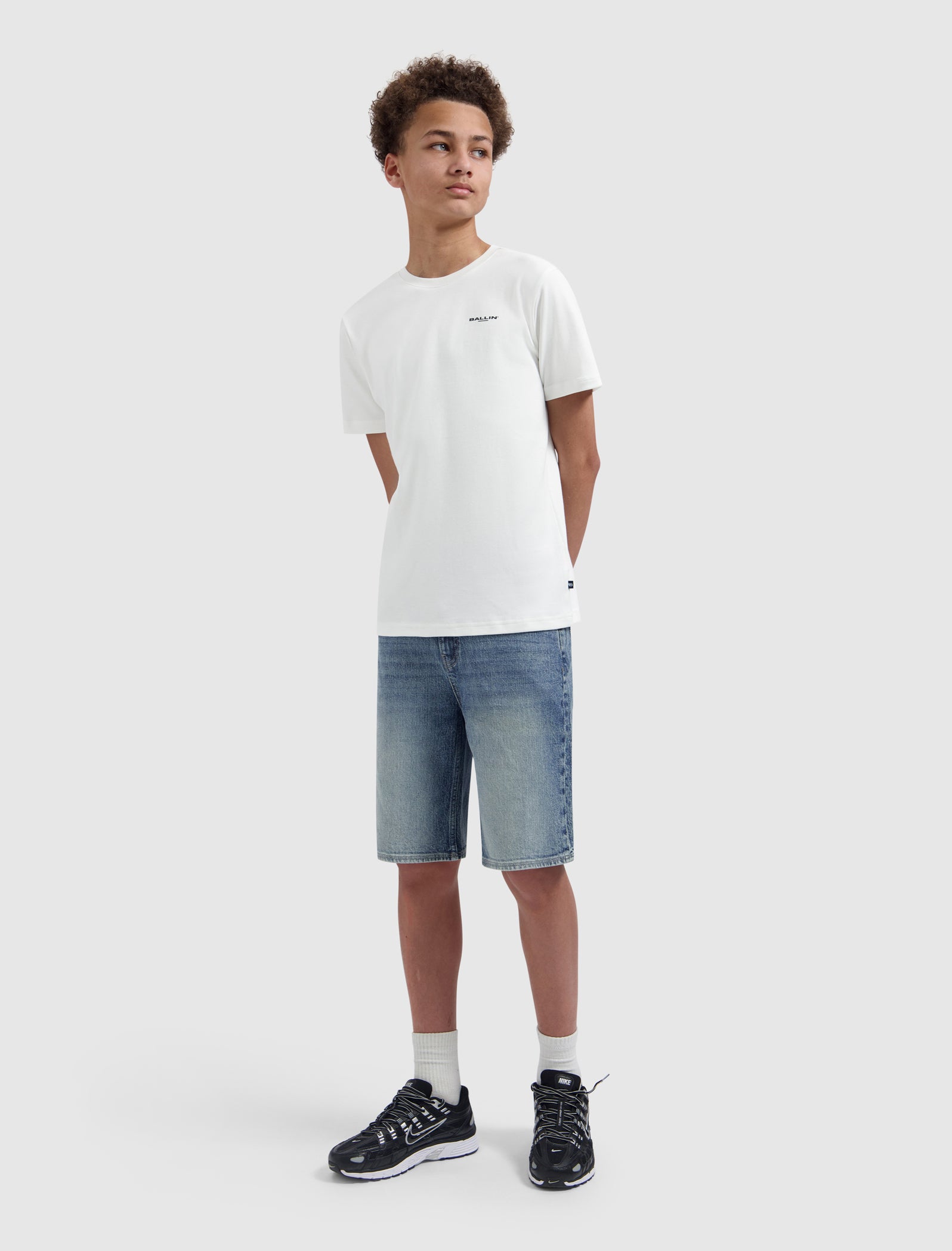 Junior Stacked Logo Sketch T-shirt | Off White