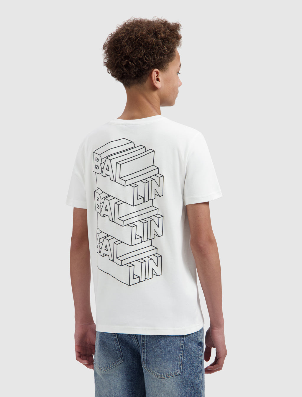 Junior Stacked Logo Sketch T-shirt | Off White