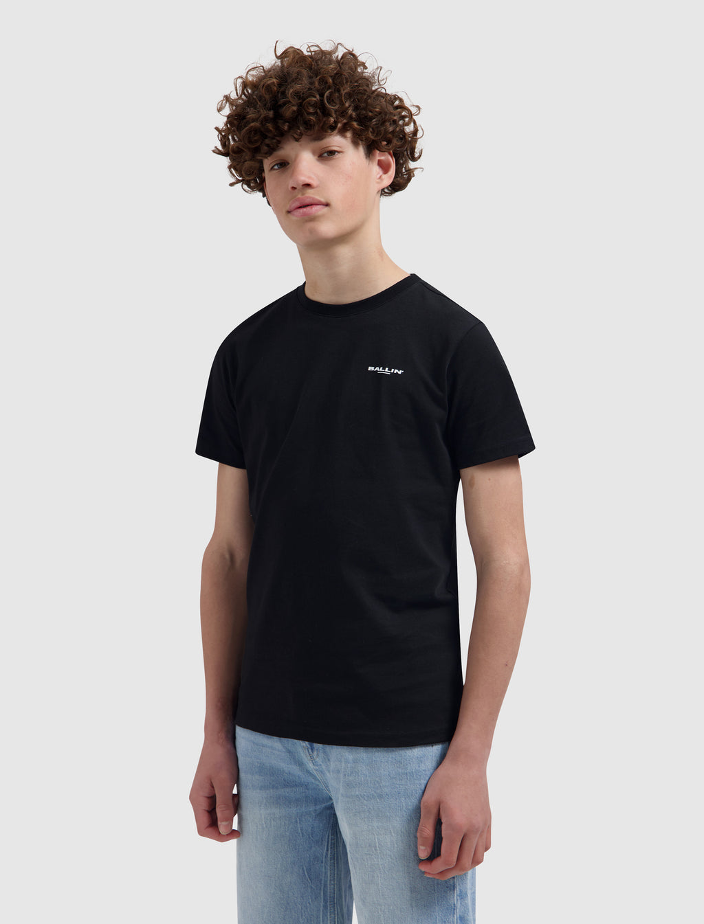 Junior Stacked Logo T-shirt | Black