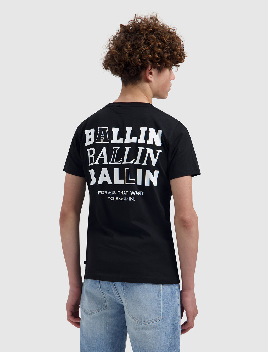 Junior Stacked Logo T-shirt | Black
