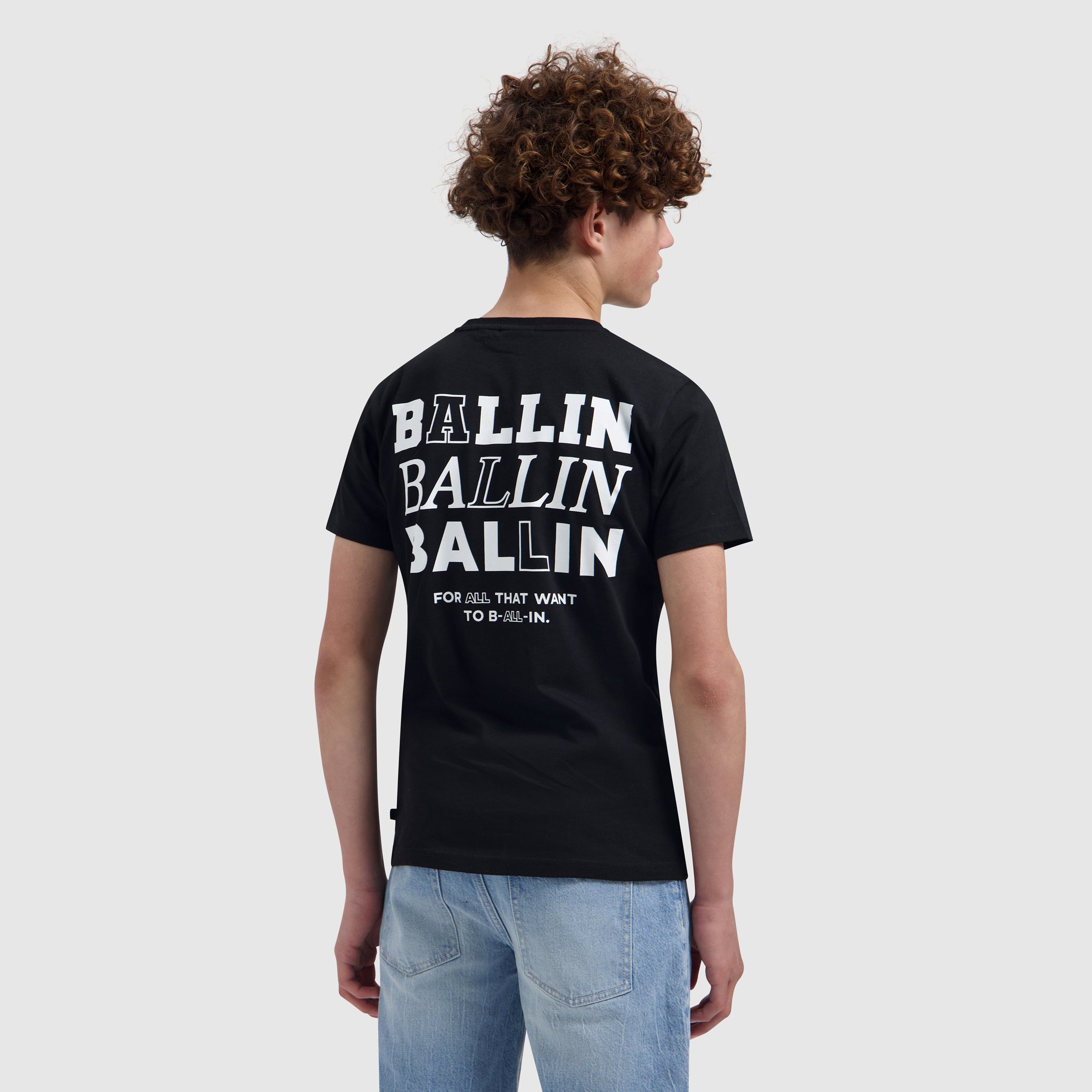 Junior Stacked Logo T-shirt | Black