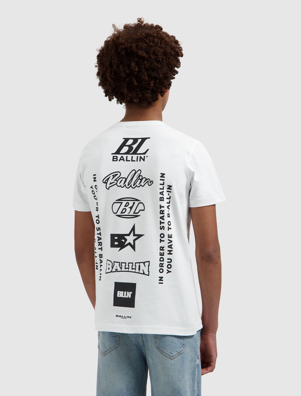 Junior Stacked Logo T-shirt | White