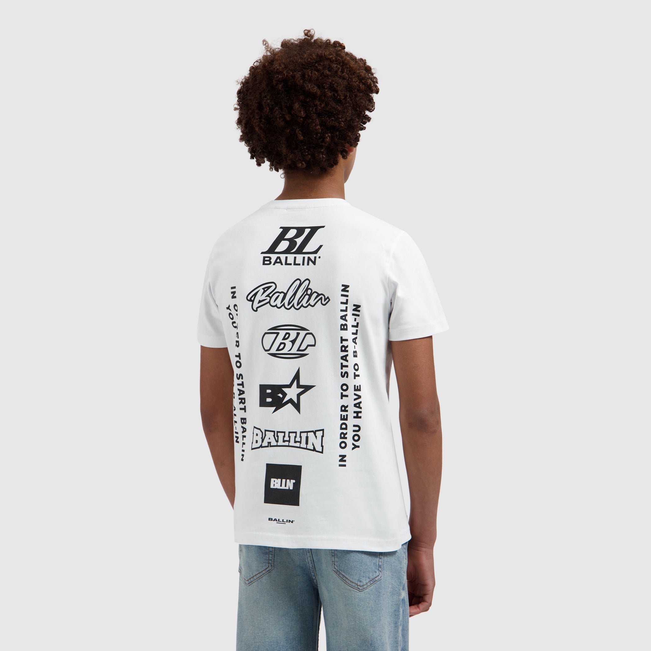 Junior Stacked Logo T-shirt | White