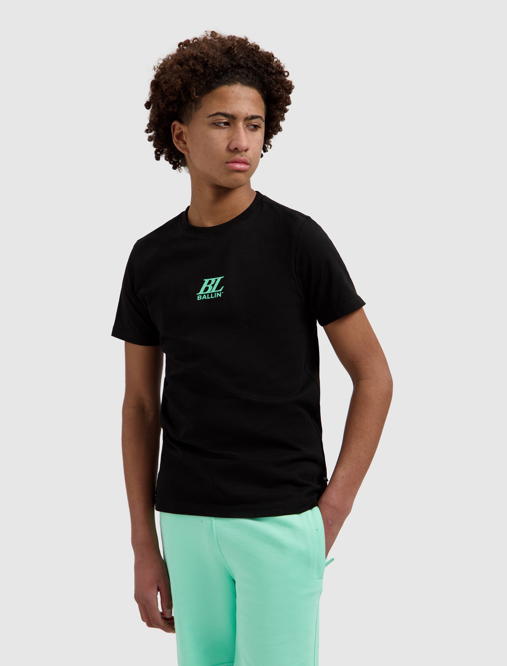 Junior Stacked Logo T-shirt | Black