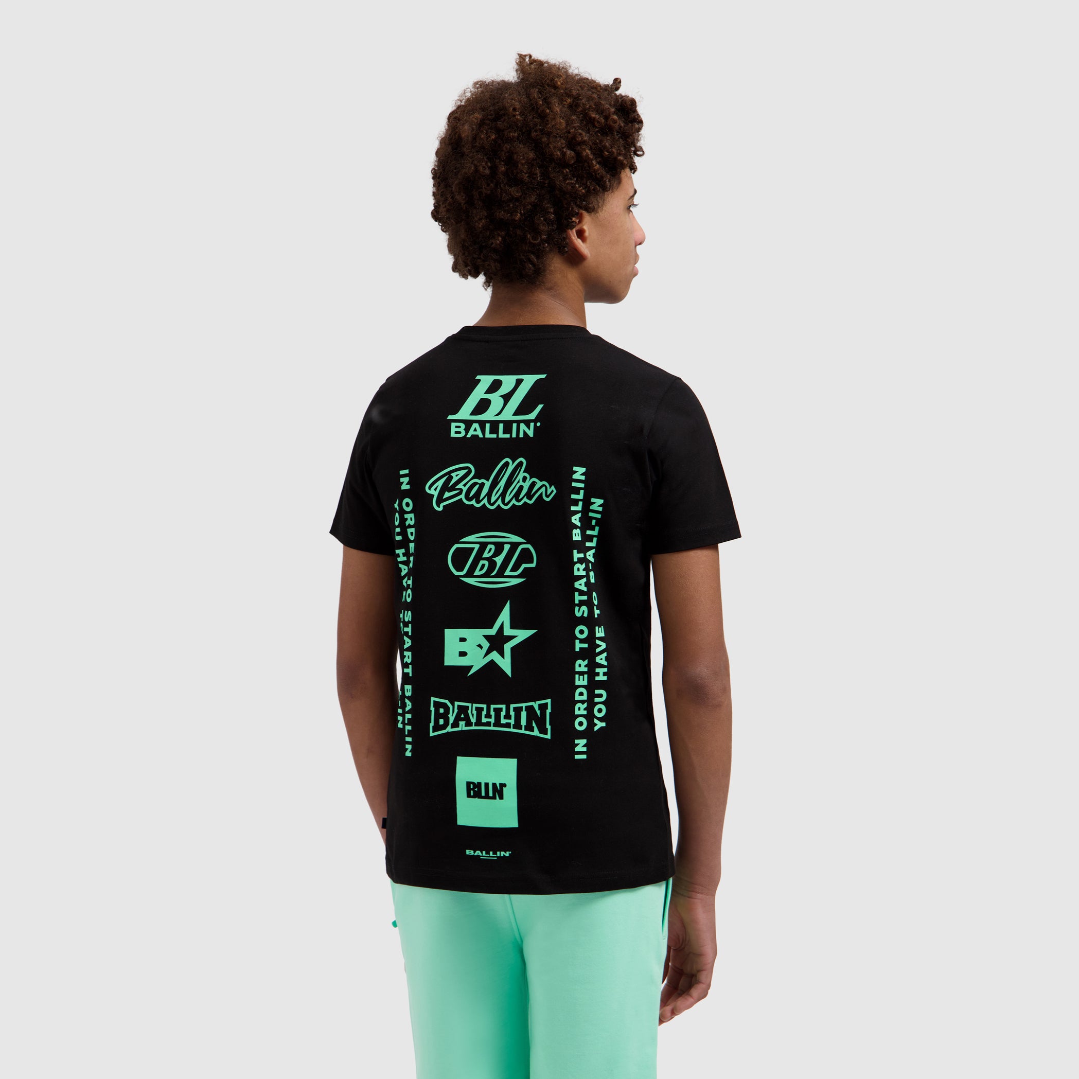 Junior Stacked Logo T-shirt | Black