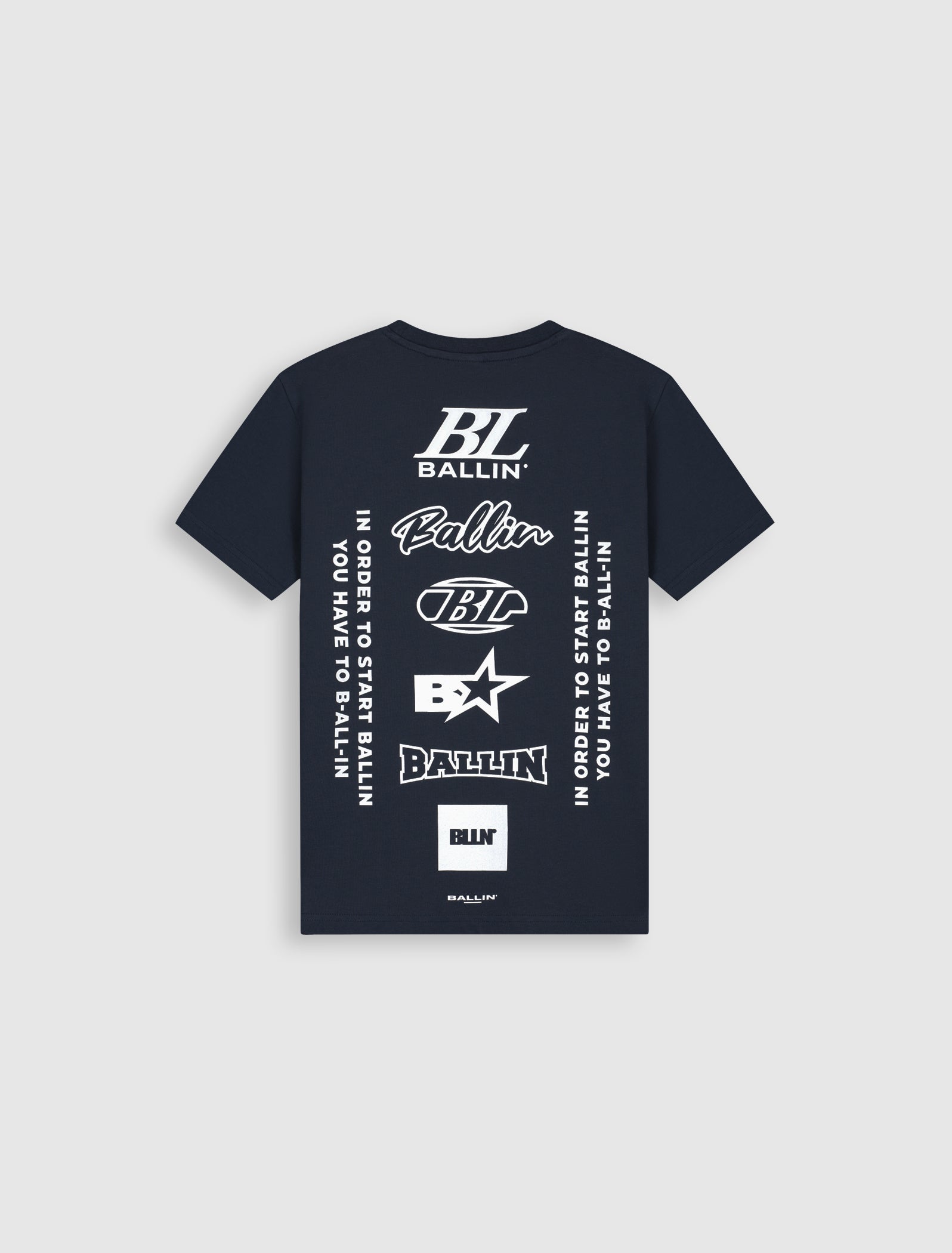 Junior Stacked Logo T-shirt | Navy