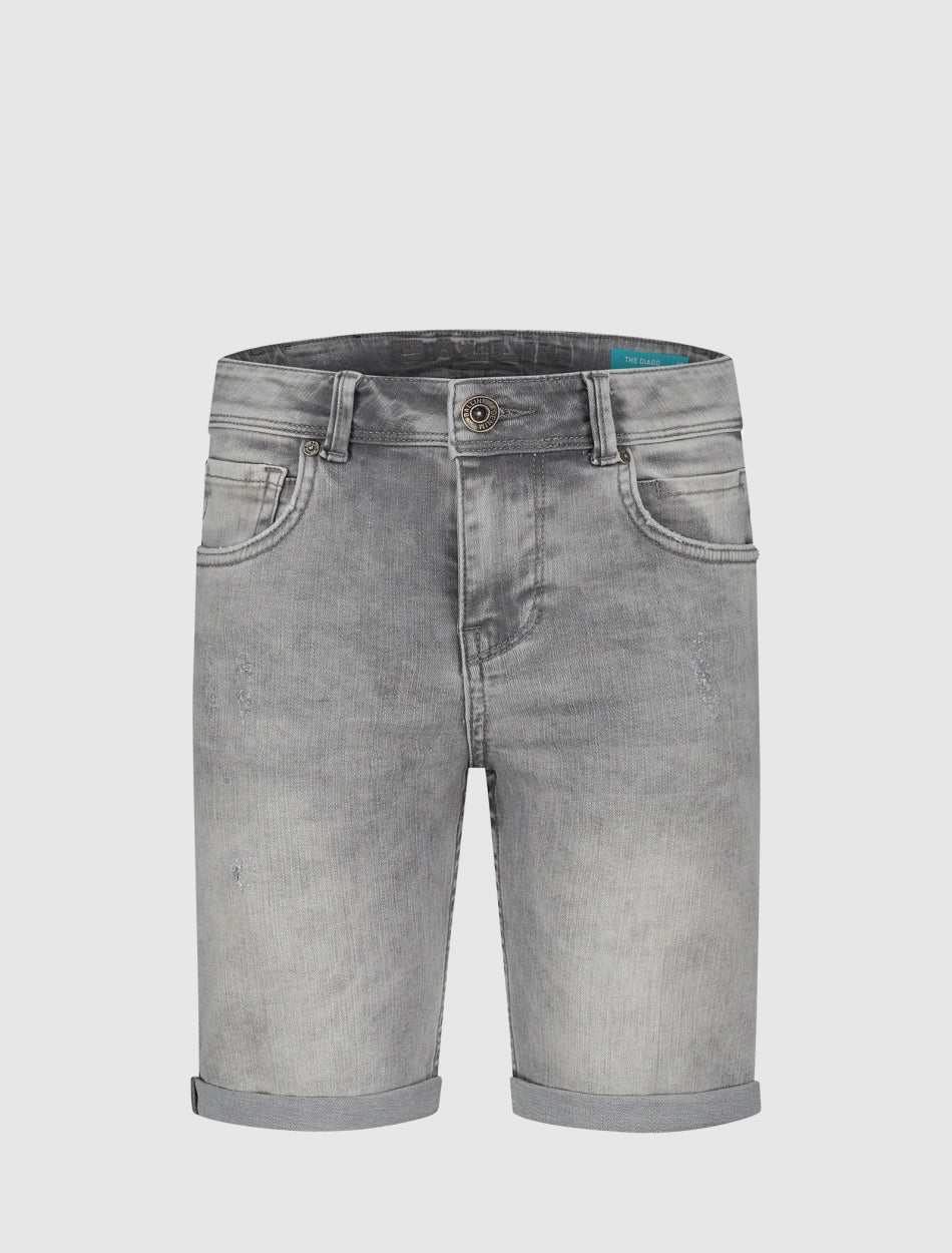 Kids Jaxx Skinny Fit Shorts | Denim Mid Grey