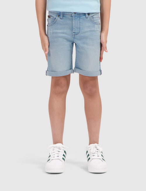 Junior Jaxx Skinny Fit Shorts | Denim Light Blue