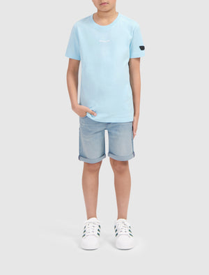 Kids Jaxx Skinny Fit Shorts | Denim Light Blue