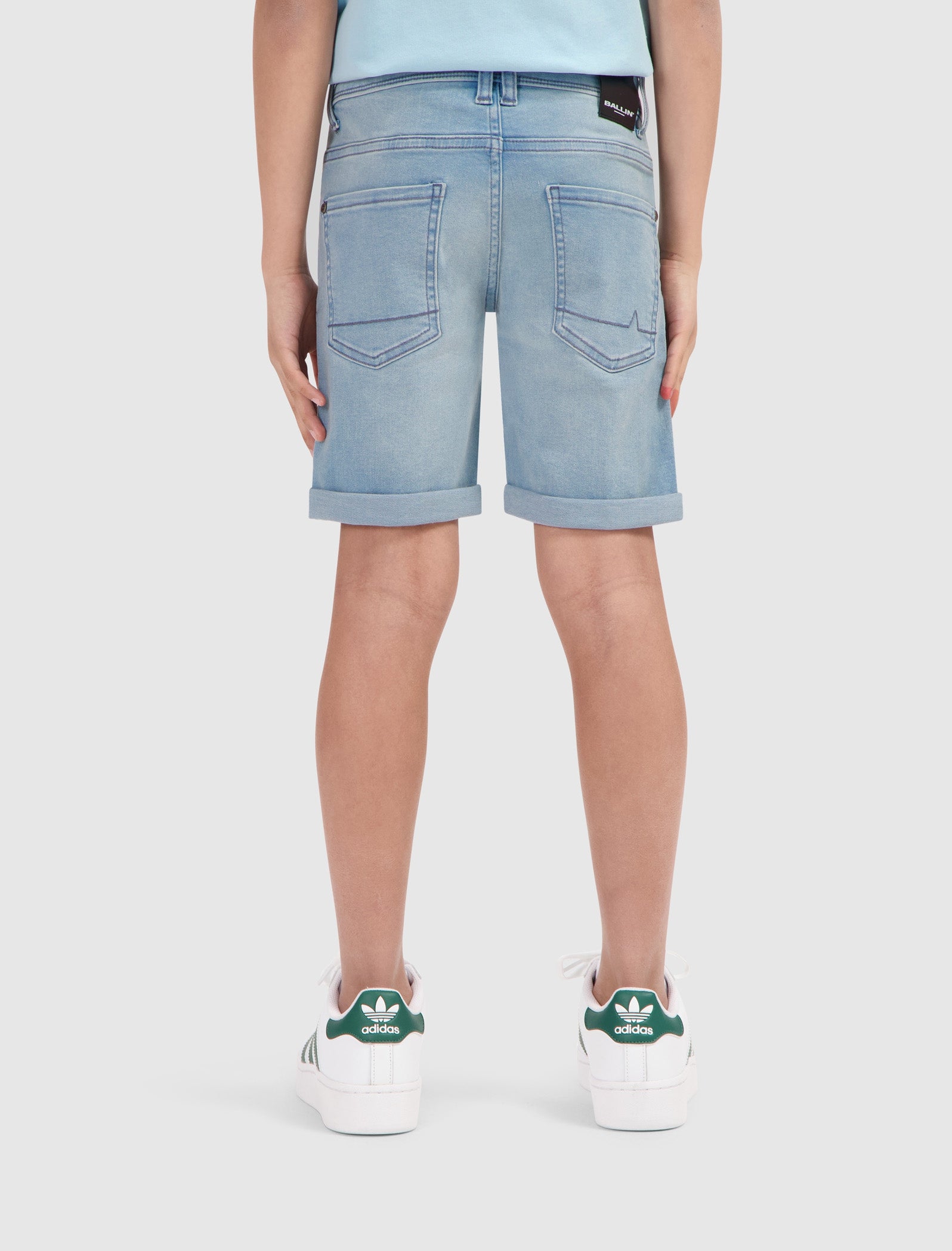 Junior Jaxx Skinny Fit Shorts | Denim Light Blue