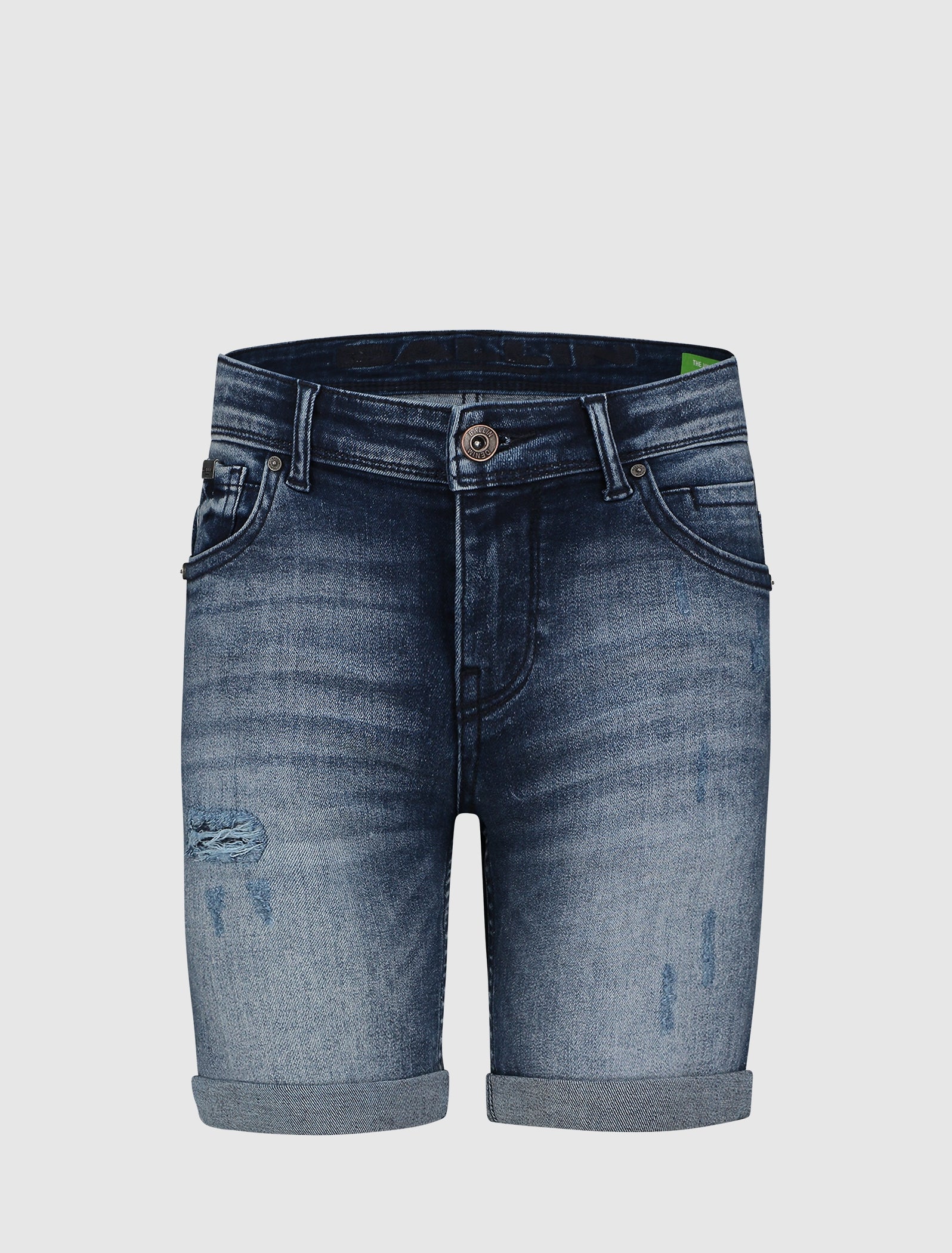 Junior Jaxx Skinny Fit Shorts | Denim Mid Blue