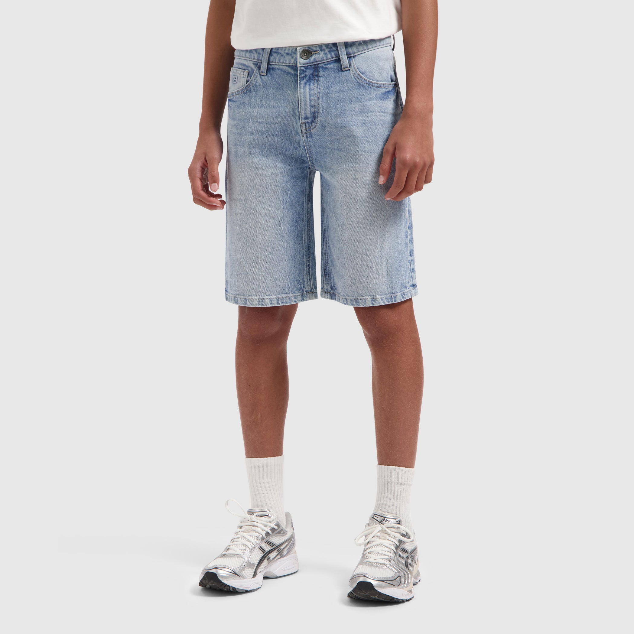 Junior The Kyle Loose Fit Short | Denim Mid Blue